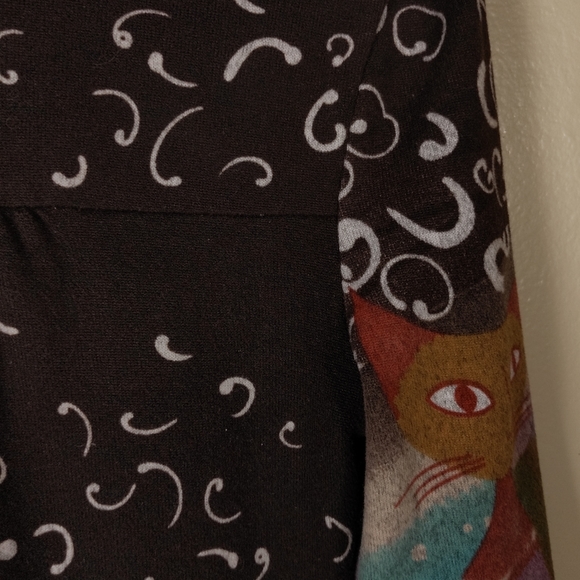 Aryeh for Anthropologie Abstract Cats and Swirls Sweater Dress - Women's Small - Picture 8 of 8